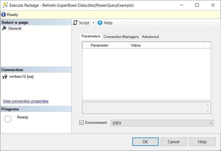 SSIS Catalog - Part 1 - Manual execution of package