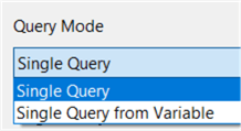 single query or variable