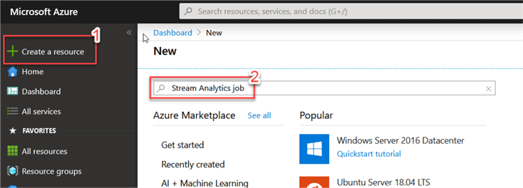 search Stream Analytics Job resource