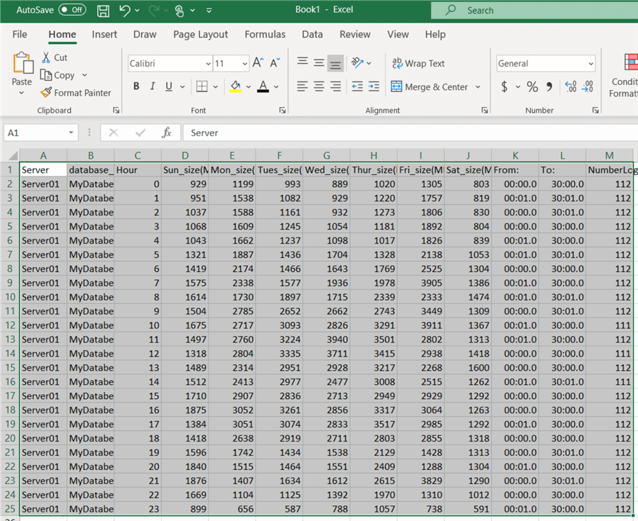 paste data into Excel
