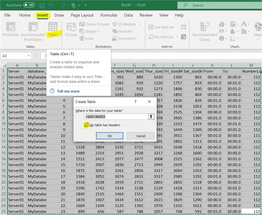 format data in Excel