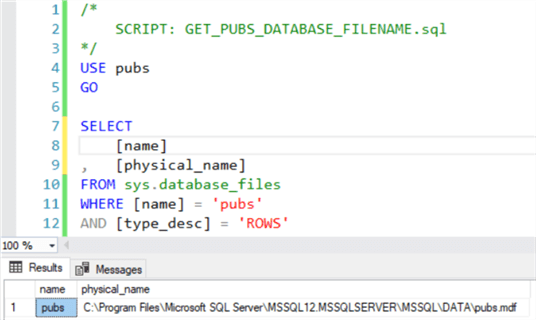 Get the data file name for the pubs database.