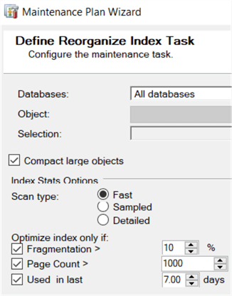 reorganize index task
