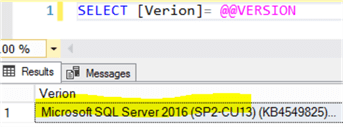 SQLServer version