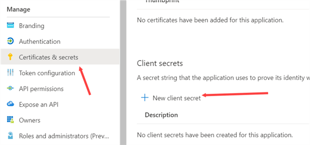 create new client secret