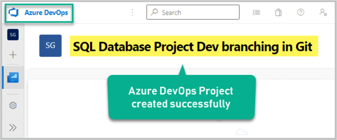Azure DevOps Project created successfully