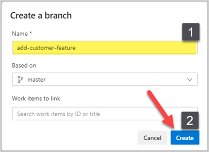New remote branch named add-customer-feature
