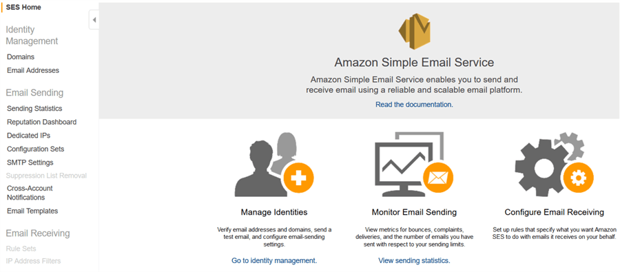 Configure Amazon Simple Email Service (SES)