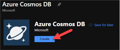 CreateCosmosDB Start by creating a CosmosDB