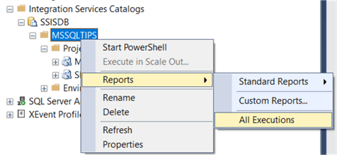 ssis catalog built in reporting