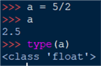 dividing two numbers, result float