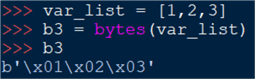 bytes from copy