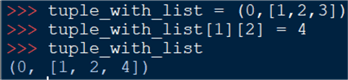 nested list in a tuple