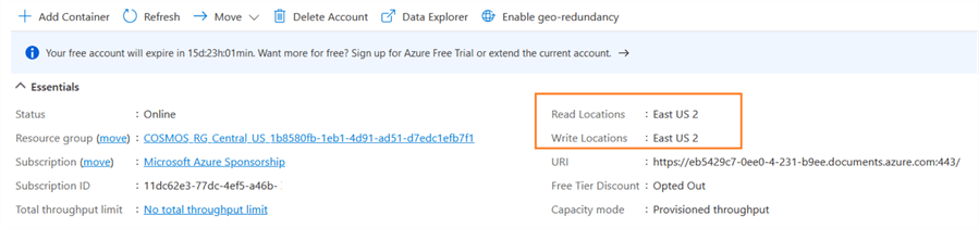 configure the globally distributed Azure Cosmos DB