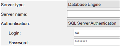 SQL Server Management Studio connection
