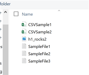 This image shows the list of files to be created