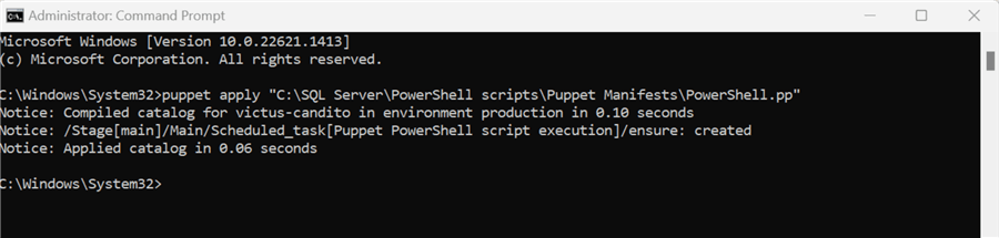 puppet apply command 