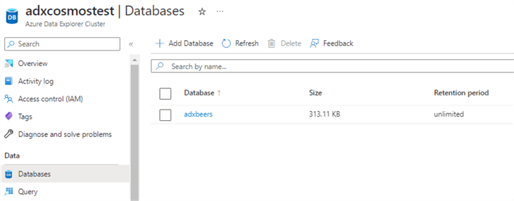 database size