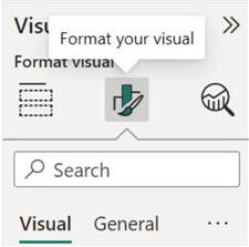 Formatting visual option 