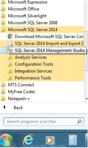 sql server 2014 programs