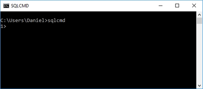 SQLCMD - Description: This is the most basic invokation of sqlcmd that allows you to connect to the default instance with your Windows login.