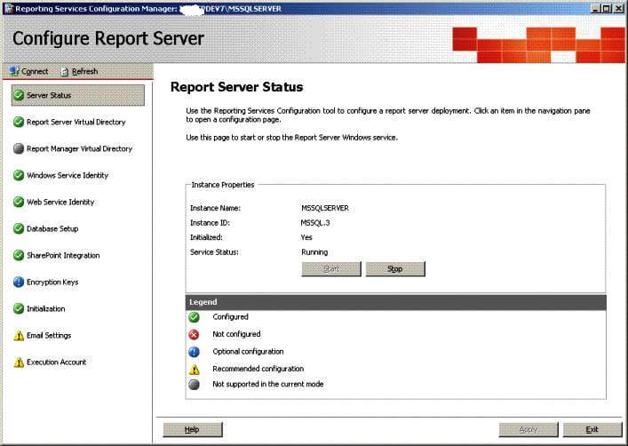 configure report server