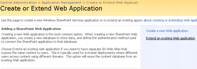 Extend Web Application
