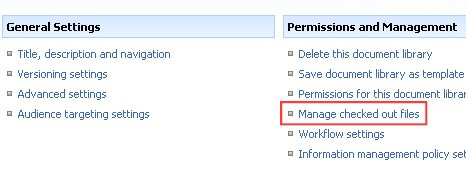 manage checked out files