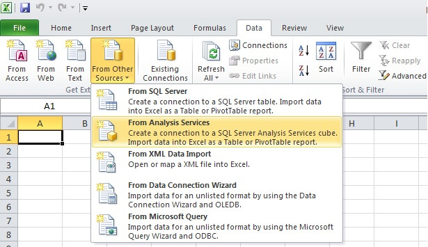 Excel to SSAS Connection 1