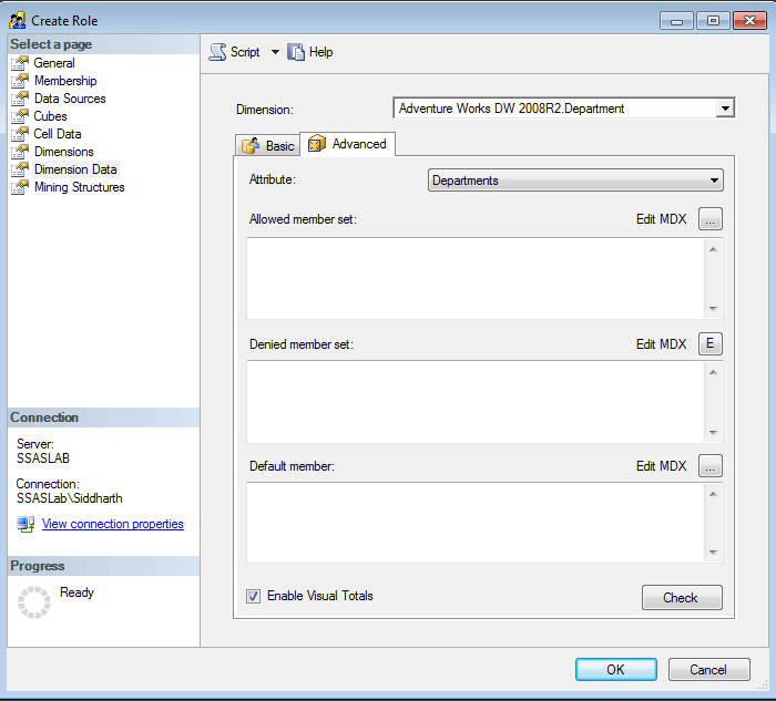 Confiugre the Enable Visual Totals option in SQL Server Analysis Services