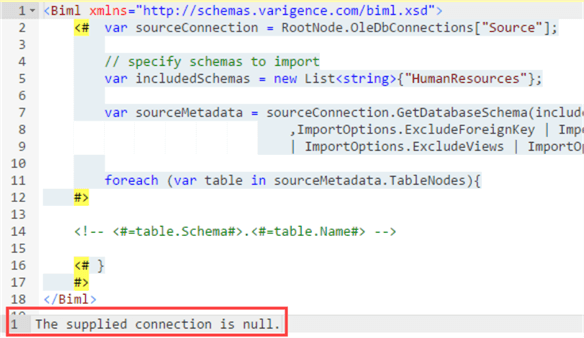 null connection