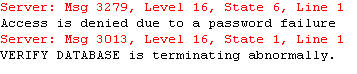 verify database