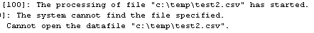 failure message