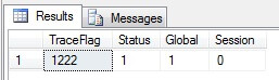 turn off the trace flag any time by simply issuing the DBCC TRACEOFF (1222,-1) command