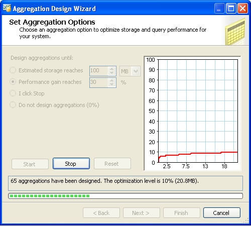 specify the volume of aggregations