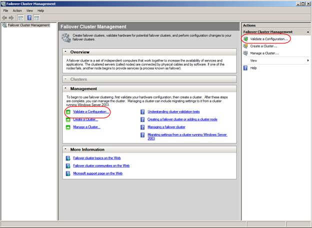 cluster validate configuration