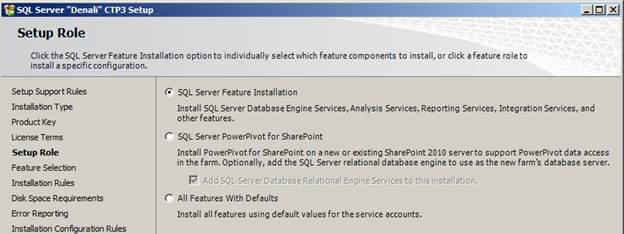 setup sql server role