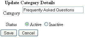 Update Category Details