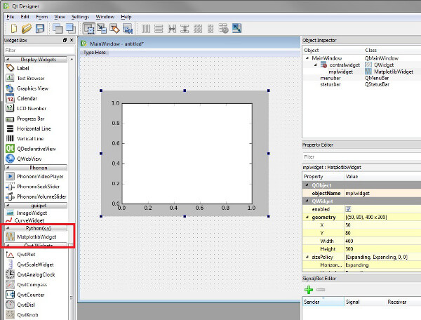 Qt Designer from Python(X,Y)