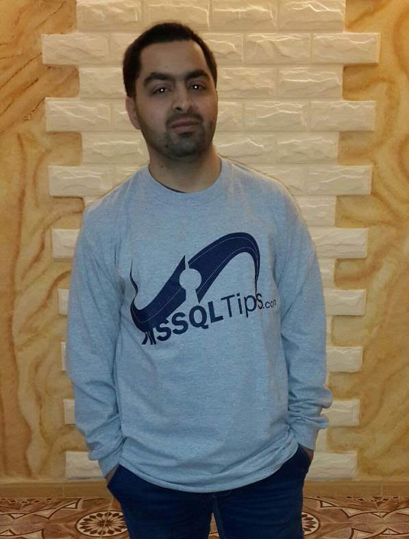 Here is MSSQLTips.com Author Ahmad Yaseen sporting