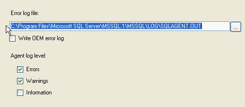 SQLServerAgentErrorLogConfiguration