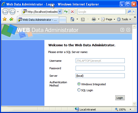 MicrosoftSQLWebDataAdministrator 8