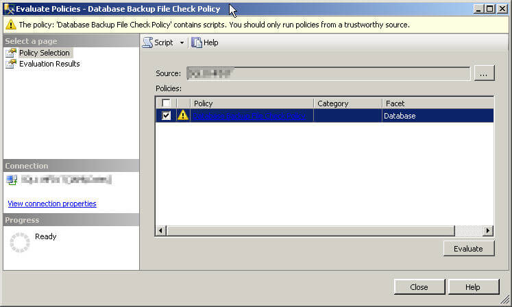 PBM fileexist evaluate policy