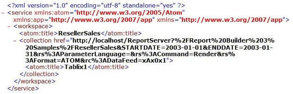 The atomsvc file is an XML file as shown below