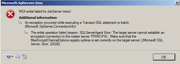 microsoft sql server error 22026