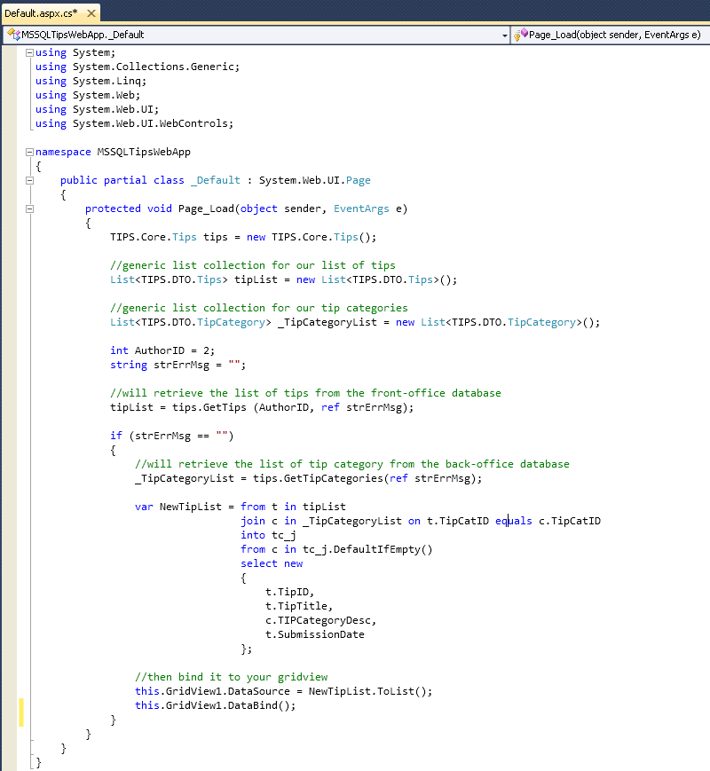 .net namespace example