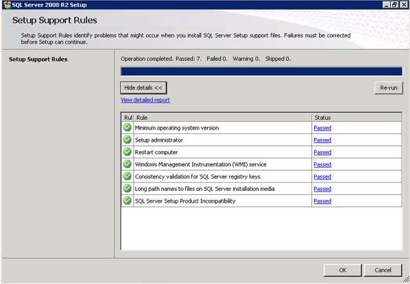 SQL Server 2008 R2 Setup Support Rules