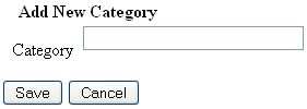 Add new category interface