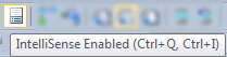 Toolbar : IntelliSense Enabled