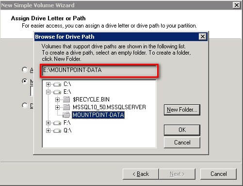 Browse for Drive Path